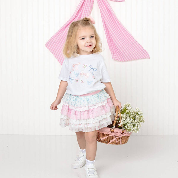 Sweet Wink Floral & Lace Tiered Tutu - Kids Boutique Clothing - Spring