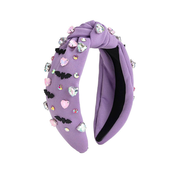 Sweet Wink Bat Halloween Gemstone Headband
