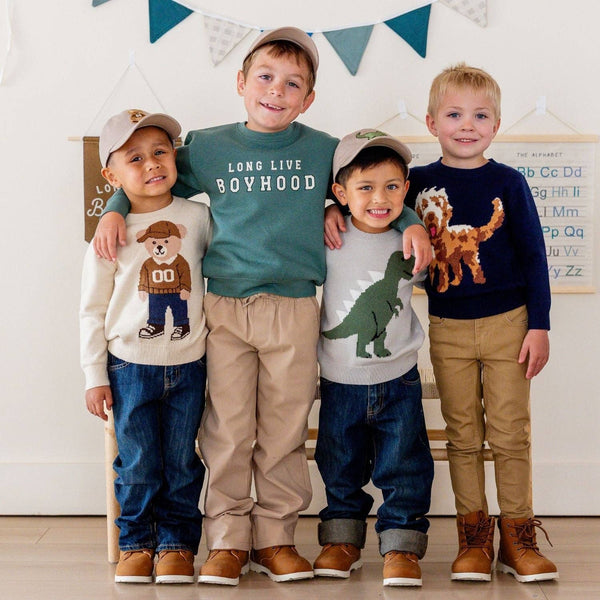 Sweet Wink Vintage Puppy Sweater - Boys Clothing - Fall/Winter
