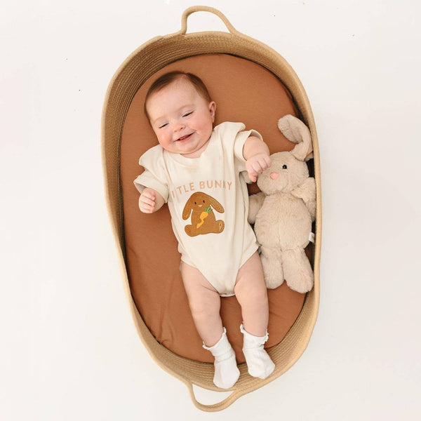 Sweet Wink Little Bunny Patch Easter Short Sleeve Romper - Baby