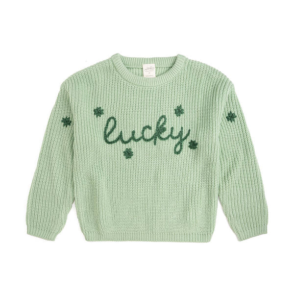 Sweet Wink Lucky Shamrock St. Patrick's Day Knit Sweater