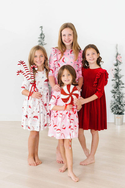 Mila Mistletoe Magic 3/4 Sleeve Pocket Twirl Dress