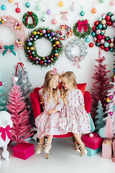 Mila Pink Nutcracker 3/4 Sleeve Pocket Twirl Dress