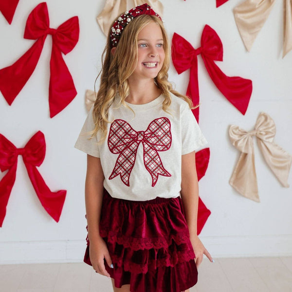 Sweet Wink Christmas Tartan Pearl Headband