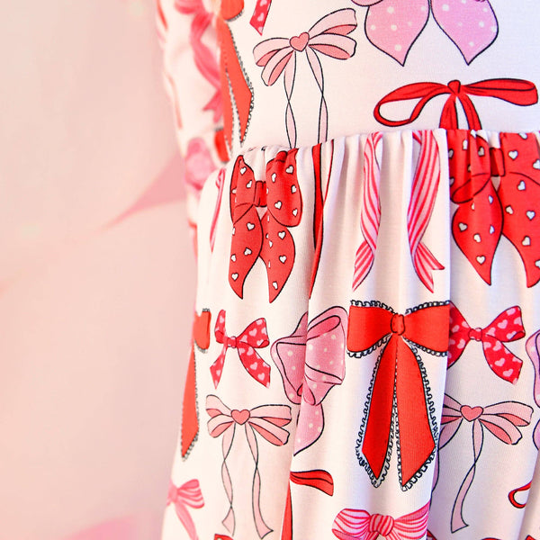 Gigi And Max Rosalie Wide Leg Romper Valentines Day Bamboo Kids Clothing