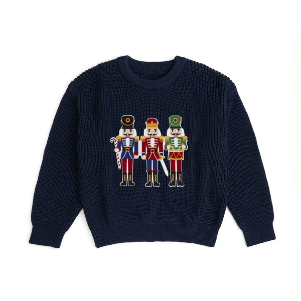 Sweet Wink Nutcracker Patch Christmas Sweater