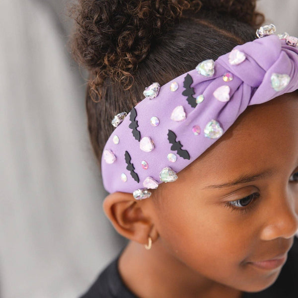 Sweet Wink Bat Halloween Gemstone Headband