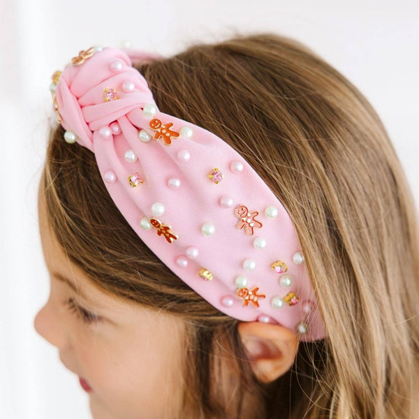 Sweet Wink Gingerbread Christmas Gemstone Headband