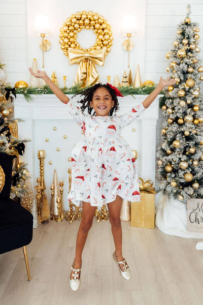 Mila Mistletoe Magic 3/4 Sleeve Pocket Twirl Dress