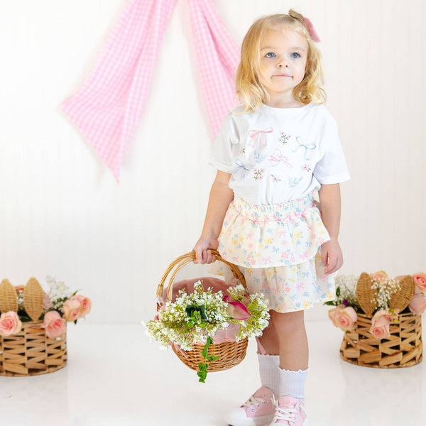 Sweet Wink Sweet Floral Skort - Kids Boutique Clothing