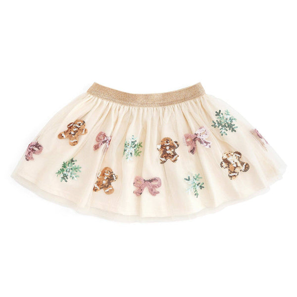 Sweet Wink Gingerbread Sequin Christmas Tutu Skirt