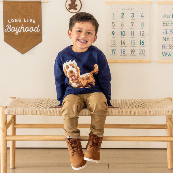 Sweet Wink Vintage Puppy Sweater - Boys Clothing - Fall/Winter
