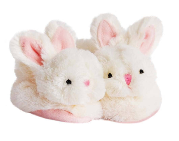 Doudou Pink Bunny Booties with Rattle