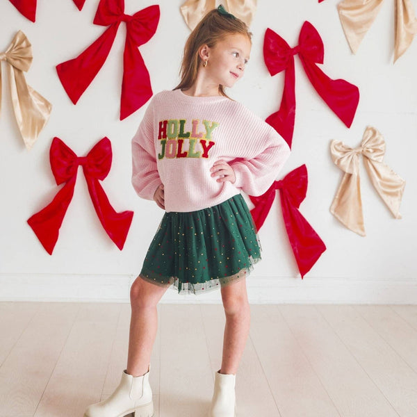 Sweet Wink Emerald Rhinestone Christmas Tutu Skirt