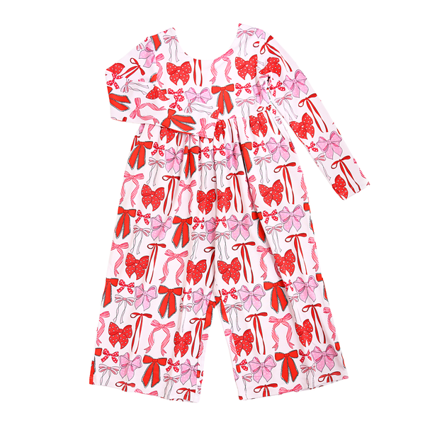Gigi And Max Rosalie Wide Leg Romper Valentines Day Bamboo Kids Clothing