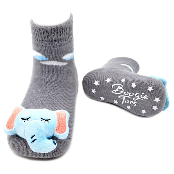 Boogie Toes Sleepy Elephant Rattle Socks