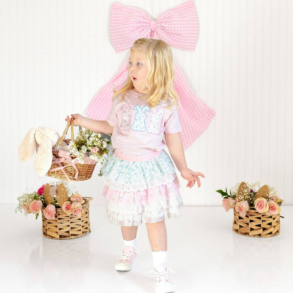 Sweet Wink Floral & Lace Tiered Tutu - Kids Boutique Clothing - Spring