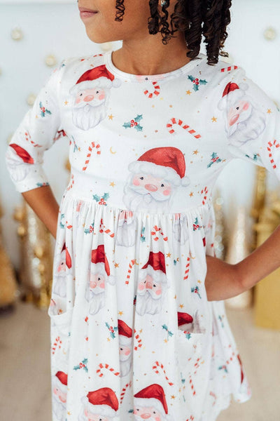 Mila Mistletoe Magic 3/4 Sleeve Pocket Twirl Dress