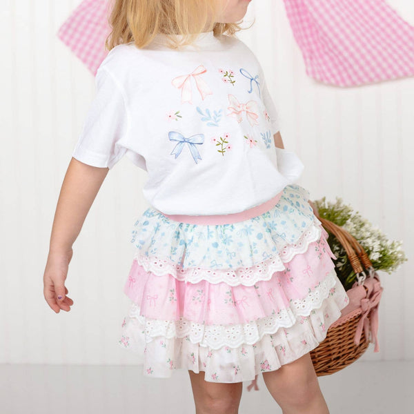 Sweet Wink Floral & Lace Tiered Tutu - Kids Boutique Clothing - Spring