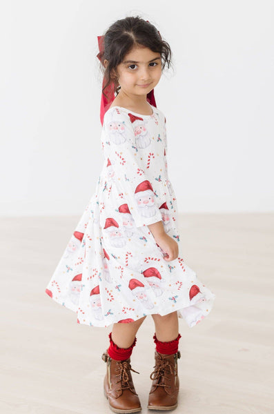 Mila Mistletoe Magic 3/4 Sleeve Pocket Twirl Dress