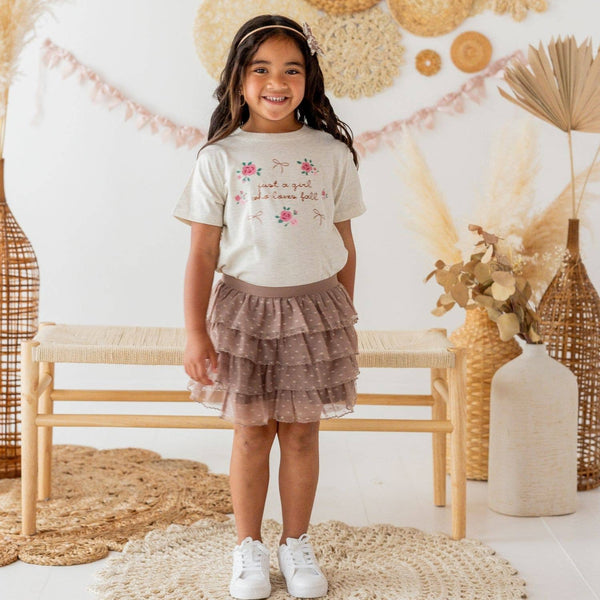 Sweet Wink Just A Fall Girl Short Sleeve T-Shirt - Kids Clothing