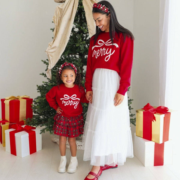 Sweet Wink Christmas Tartan Pearl Headband
