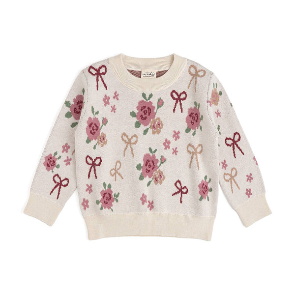 Sweet Wink Coquette Rose Sweater - Kids Clothing - Fall