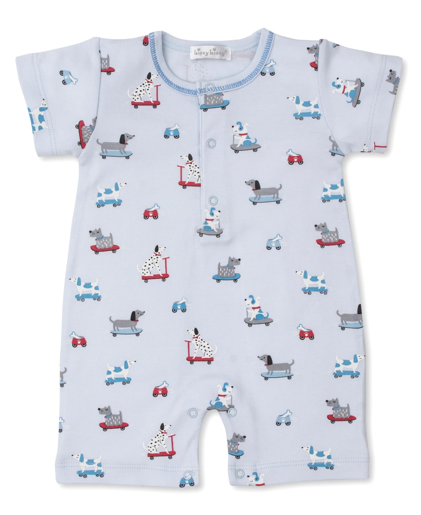 Kissy Skateboarding Pups Short Playsuit