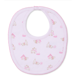 Kissy Pups in Action Bib Pink