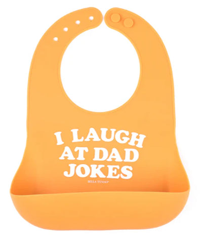 Bella I  Laugh At Dad Jokes Wonder Bib