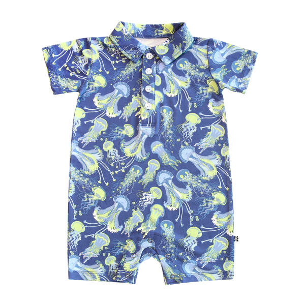Sweet Bamboo Polo Romper - Glow Zone