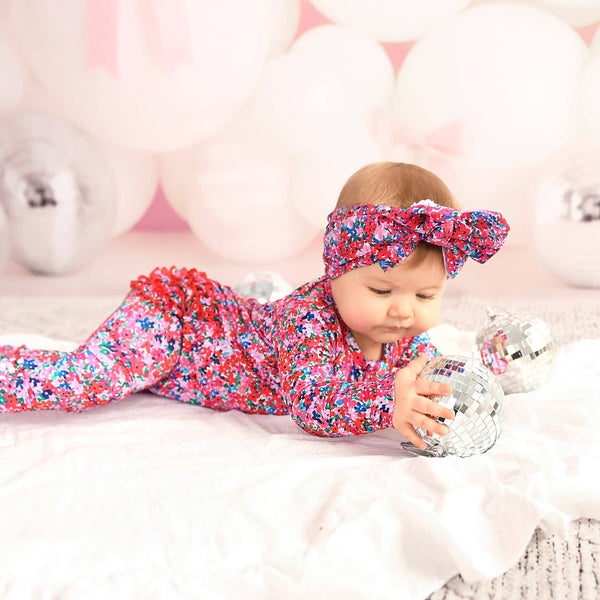 Gigi And Max Juliette Ruffle Zip Valentines Day Bamboo Baby One Piece