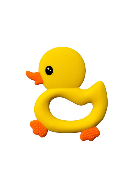Three Hearts BPA Free Silicone Ducky Teether