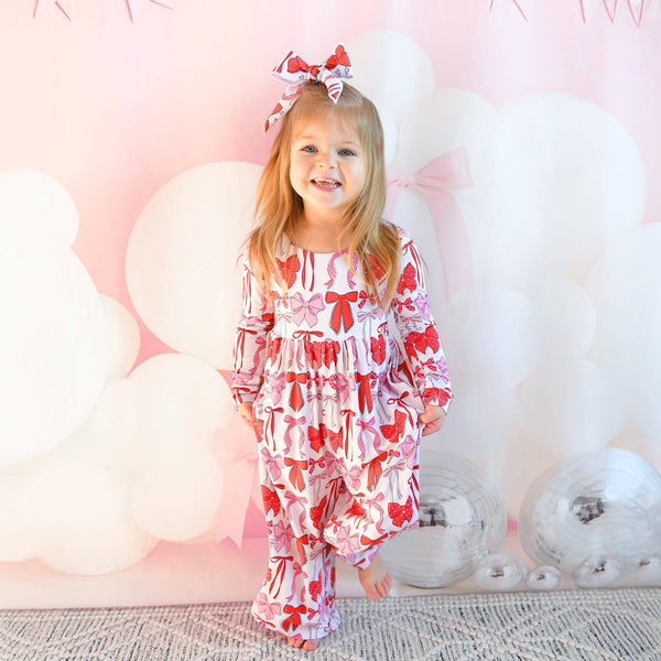 Gigi And Max Rosalie Wide Leg Romper Valentines Day Bamboo Kids Clothing