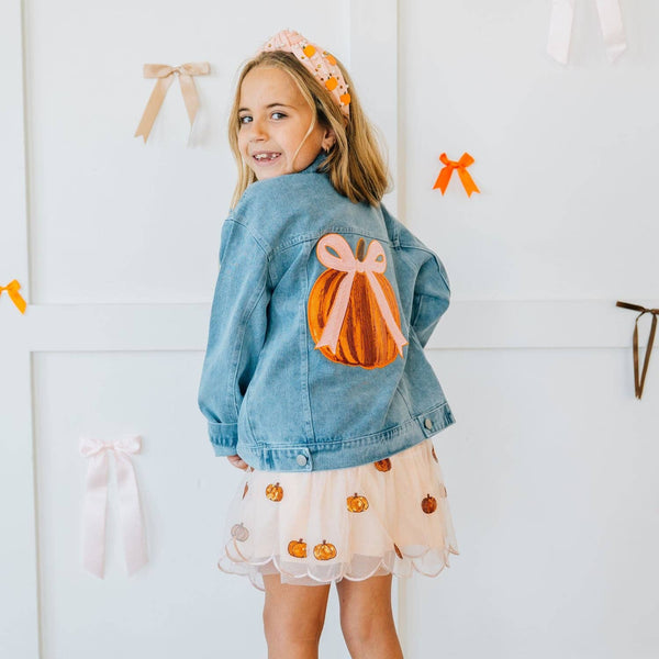 Sweet Wink Pumpkin Sequin Scallop Tutu Skirt - Kids Clothing