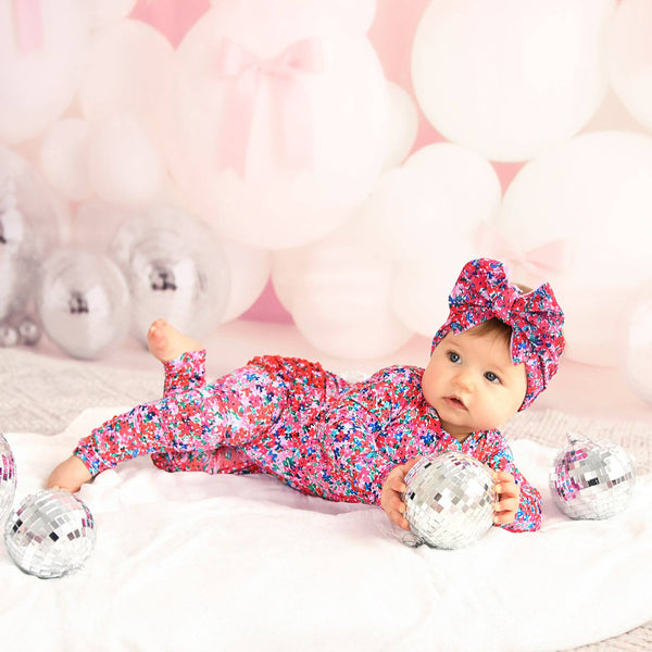 Gigi And Max Juliette Ruffle Zip Valentines Day Bamboo Baby One Piece