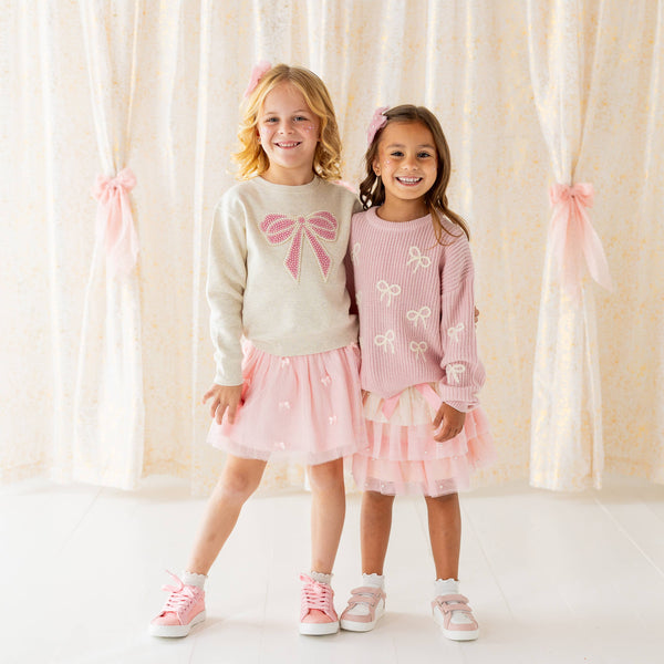 Sweet Wink Blush Bows Tutu Skirt - Dress Up Skirt