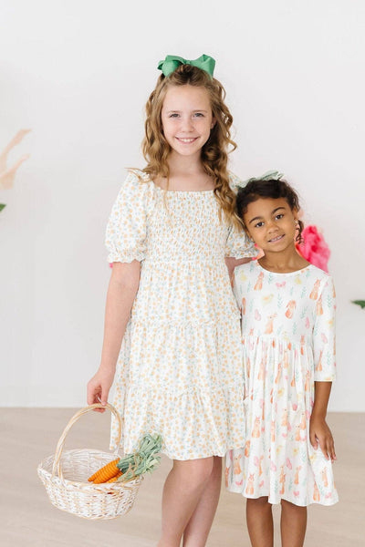 Mila Marvelous Marigolds Smocked Ruffle Dress