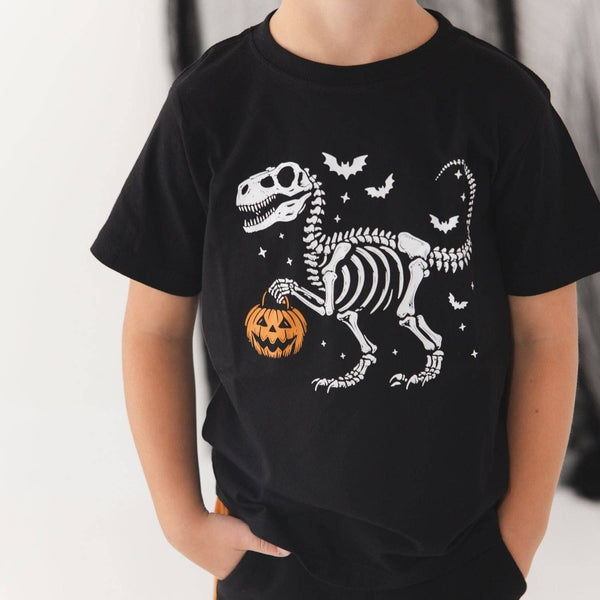 Sweet Wink Dinosaur Skeleton Halloween Short Sleeve T-Shirt