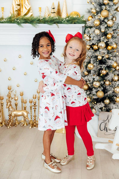 Mila Mistletoe Magic 3/4 Sleeve Pocket Twirl Dress