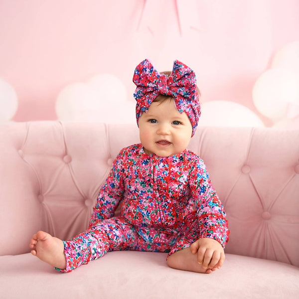 Gigi And Max Juliette Ruffle Zip Valentines Day Bamboo Baby One Piece