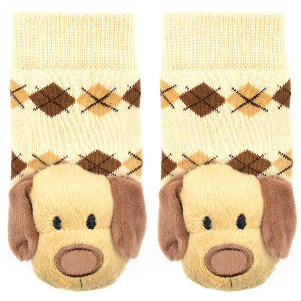 Brown Dog Boogie Toes Rattle Socks