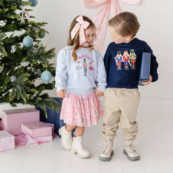 Sweet Wink Nutcracker Patch Christmas Sweater