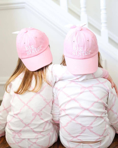 Bits And Bows Big Sister Bow Baseball Hat (Baby, Youth)