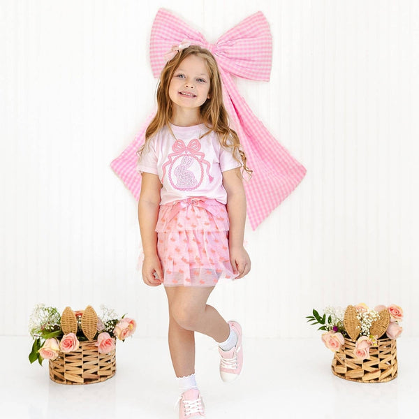 Sweet Wink Bunny Locket Pearl Patch Easter Short Sleeve T-Shirt