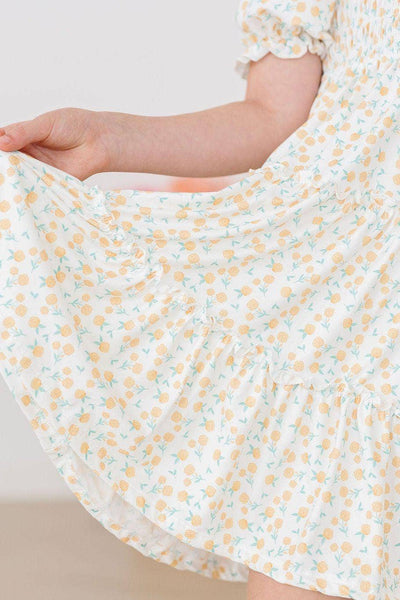 Mila Marvelous Marigolds Smocked Ruffle Dress