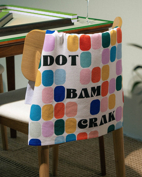 Geometry Tile Talk Tea Towel - Mahjong