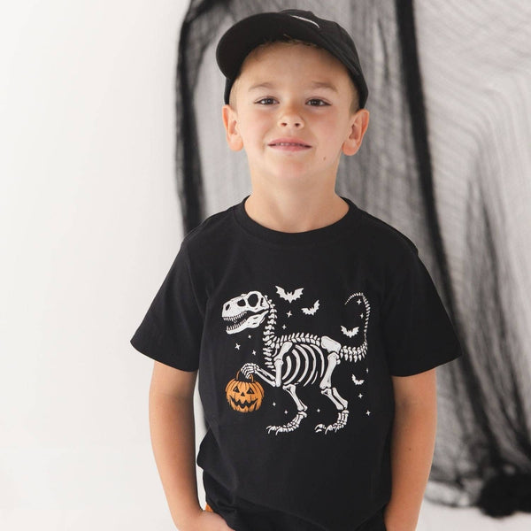 Sweet Wink Dinosaur Skeleton Halloween Short Sleeve T-Shirt