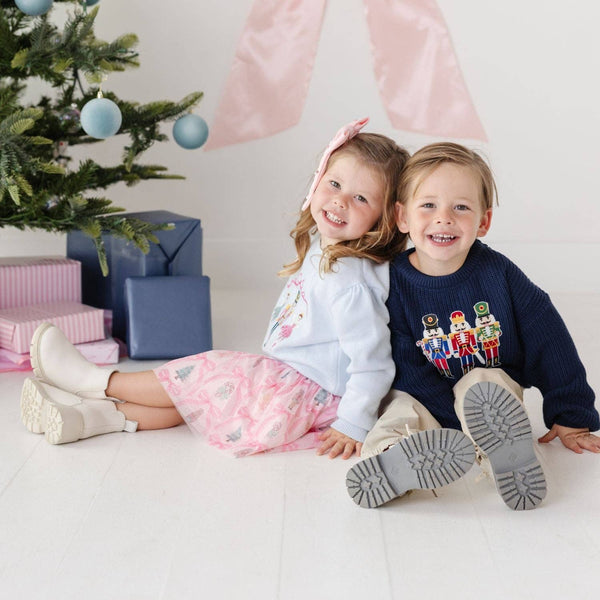 Sweet Wink Nutcracker Patch Christmas Sweater