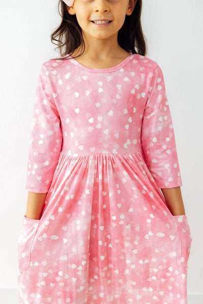 Mila Shine Bright 3/4 Sleeve Pocket Twirl Dress